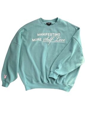 Playboy by PacSun Self Love Manifesting Crewneck Sweatshirt size Small